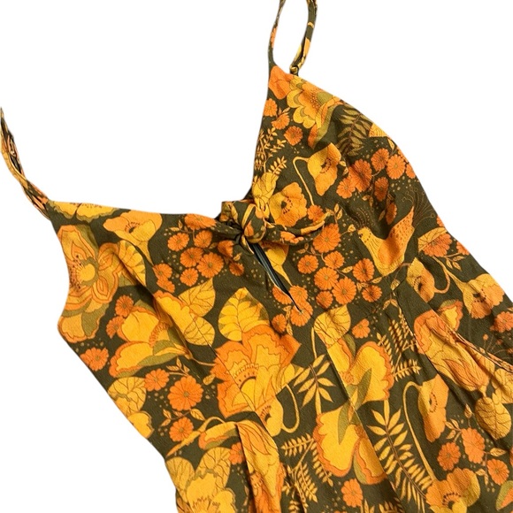 Boho Floral Jumpsuit in Orange and Green 9 lives bazaar - Picture 4 of 6